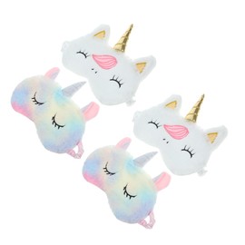 Ipetboom 4pcs Cute Masks for Teens Women Lightweight Nap Eye Covers Soft Animal Blindfolds Portable Travel Eyeshades
