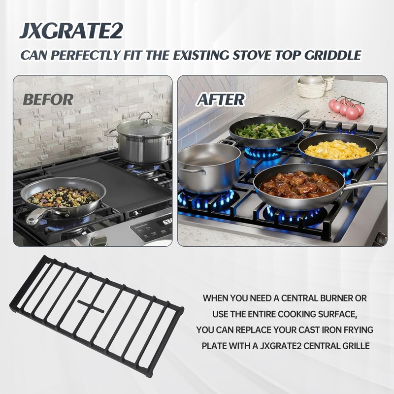 Gas Stove Grate Range Center Cast Iron for Jxgrate2 Ge