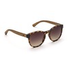 Take A Shot - Large Round Wooden Sunglasses for Women,
