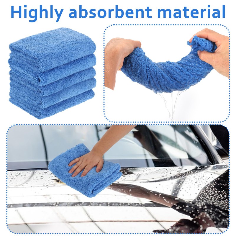 Anmrept 5 PCS Extra Large Microfiber Cleaning Cloth 30"x20", Washable