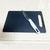 Vagocom 2Pcs Small Plastic Chopping Boards,Black Granite Color Cutting Board