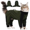 Hjyokuso Cat Jumper, 4-Legged Soft & Comfortable Cat Onesie, Breathable