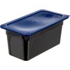 Carlisle 3058060 Smart Lids Third Size Polyethylene Lid, Dark Blue