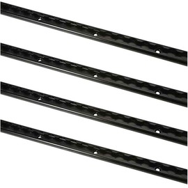 US Cargo Control Black L Track – 24 Inch Length – Perfect for Securing Motorcycles, Dirt Bikes, ATVs, Utility Tractors, and More – Use On Pickup Trucks, Vans, Or Utility Trailers - 4 Pack