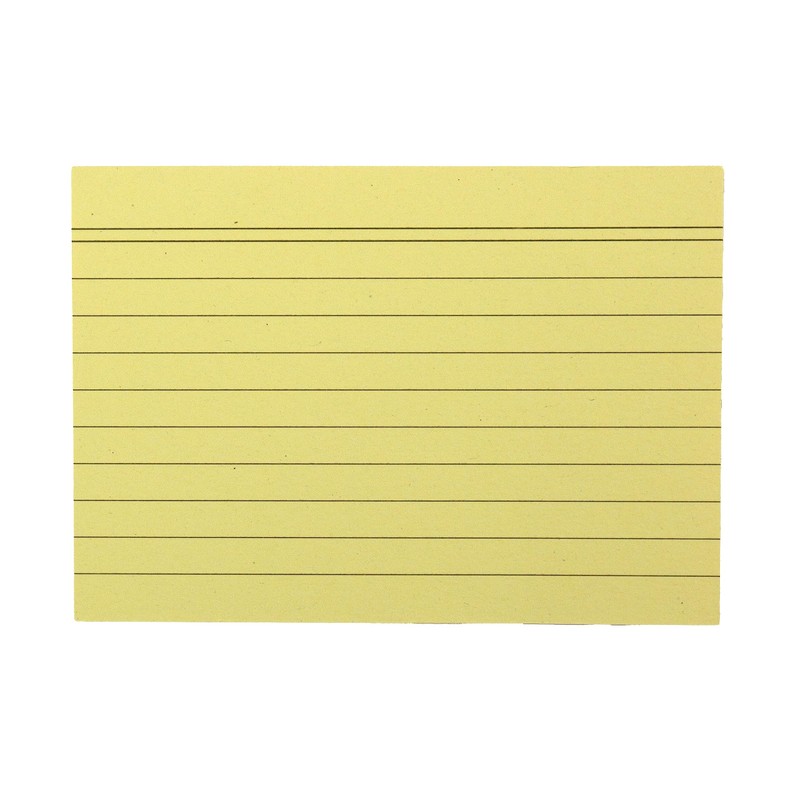 Index Cards A7, 105 x 74 mm, Lined, Assorted Colours,