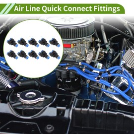 HOPESPANNER Push to Connect Air Fittings 5/32" Y Type Air Line Quick Connector Plastic 10 Pcs Blue Black