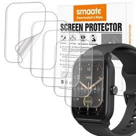 smaate Screen Protector for 1.8” IDW13, Compatible with IDW13 of Woneligo Faweio VRPEFIT Amzhero TOOBUR Konitee Gydom Veryfit Smart Watch, Soft TPU, 6-pack