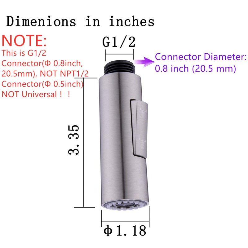 GORDEE Pull Down Spray Head for Kitchen Faucet, Column Shape