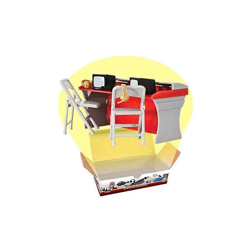 Red & Gray Commentator Table Playset for Wrestling Action Figures