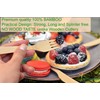 100% Bamboo Heavy Duty Disposable Cutlery [100PK:40 Fork 40 Spoon