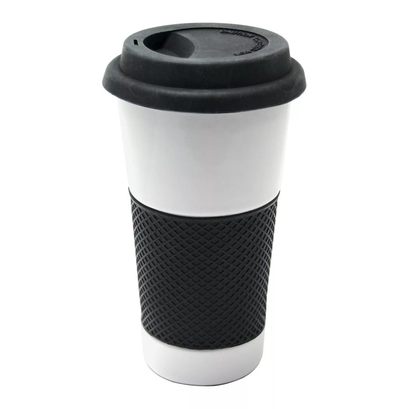 Liquid Logic Commuter Single Wall Ceramic 16oz Tumbler w/Silicone Sleeve