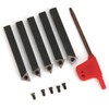 5Pcs 1/4in Indexable Turning Tool Set Cemented Carbide Machining Lathes