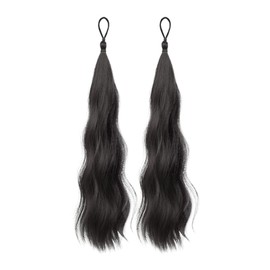 Neutral Zenith Children's Hair Extensions, Elastic, Women's, Curls, Long, Kids, Hair Accessories, Dance, Recitals, Beautiful, Set of 2