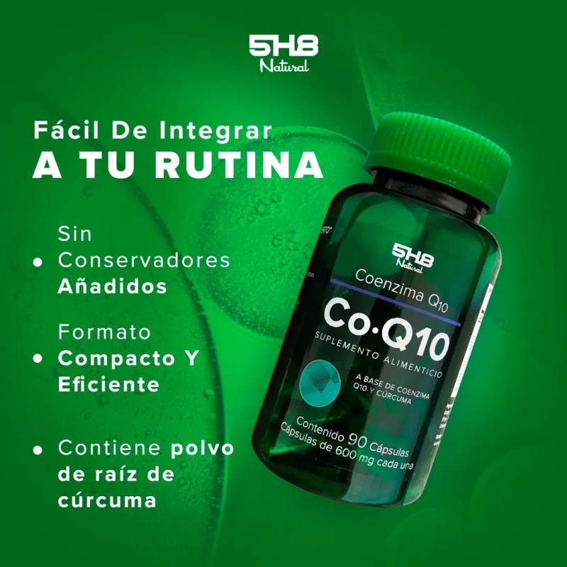 5h8 Co Q10, 90 Cápsulas 50 Mgs Contiene Raíz De