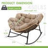 RADIATA Rocking Egg Chair with Thicken Cushion, Indoor Outdoor Oversized