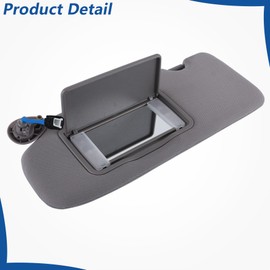 WFLNHB Sun Visor Front Driver Left Side with Mirror and Light Replacement for Honda CRV 2017-2022 83280-TLA-A12ZB Gray