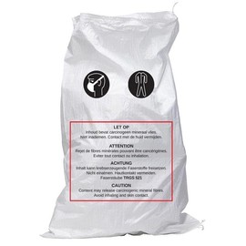 Pack of 25 Big Bags for Mineral Wool 140 x 120 cm | Sack for Disposal of KMF/Glass Wool Waste