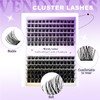 WENDY LASHES Cluster Lashes Individual Lash Extensions DIY Eyelashes C/D Curl Cluster Lash DIY Soft and Wispy Clusters Eyelashes Extensions Eyelash Clusters Extensions(Natural/Volume-0.07D,12-16mm Mixed)