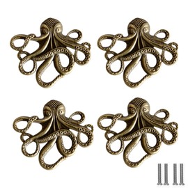 Powerful 4 Pcs Octopuc Drawer Knob Cabinet Handles Door Knobs Cabinet knobs with Screws (4 Pcs Octopus)