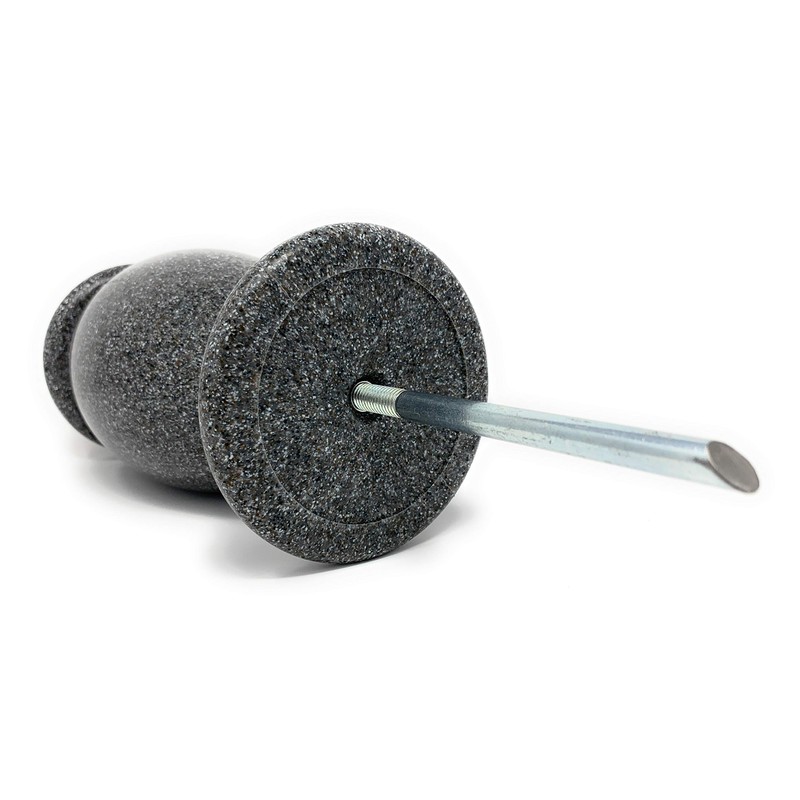 Optimum Memorial Cemetery Flower Vase - Plastic (Black Granite) with