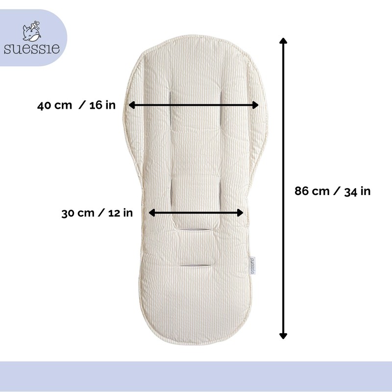 Suessie Stroller Liner - Universal and Reversible Seat Insert, Sand