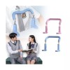 허리 바른 책상 조절 높이 고정 자세 도우미 [블루] Adjustable