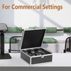 GUSHBIN Locking Cash Box Money Storage Box with Removable Tray