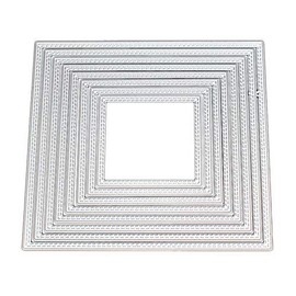 Kwan Crafts Large 15cm Double Sewing Thread Square Metal Cutting Dies for DIY Scrapbooking Photo Album Embossing