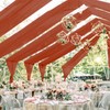 FUHSY Terracotta Ceiling Drapes for Wedding Ceiling Drapes 4 Panels