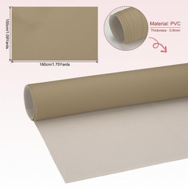 PATIKIL 63x39.4in Faux Leather Sheets, Faux Leather Fabric Sheets Vinyl Fabric Synthetic Soft Waterproof PVC for Replacement Upholstery Car Furniture Sofa Boat Marine, Khaki Gray