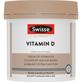 Swisse Ultiboost Vitamin D - For bone & muscle health support - 400 Capsules