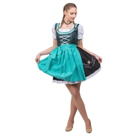Edelweiss Creek 3-Piece Short Black & Green Bavarian Dirndl Dress for German Oktoberfest 18