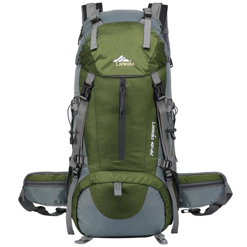 Loowoko 50L Hiking Backpack with Rain Cover - Lightweight &