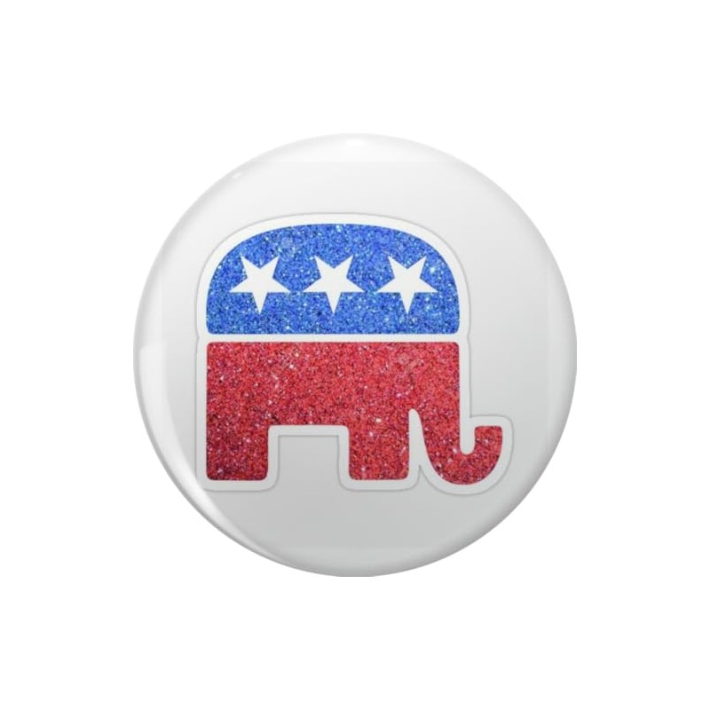 Sparkled Republican Elephant Lapel Bin Brooch Badge Pin 0.75"