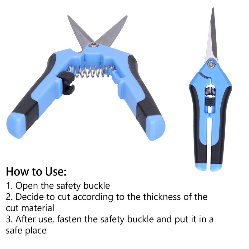 Scissors Pointed Tip Stainless Steel Garden Pruning Shears Industrial Wire
