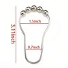 Shower Curtain Hooks Rings, Rustproof Stainless Steel Double Sliding Shower