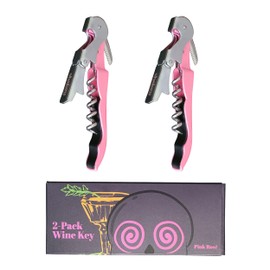 Shakey Wine Key! - Professional Waiter's Corkscrew Wine Bottle Opener with Foil Cutter (2-Pack)