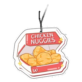 Generisch 2x Chicken Nuggets Duftbaum Auto Lustig Comic, Duftspender, Tuning, Car Air Freshener, Duftanh?nger Set