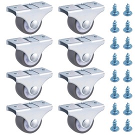 8 PCS Fixed Castors,Small Wheel Castors,Heavy Duty Casters,Silent Caster,for Furniture Appliances Drawer Equipment Fixed Castor Replacement