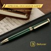 BEILUNER Luxury Gel Pen with 24K Gold Finish, Green Piano