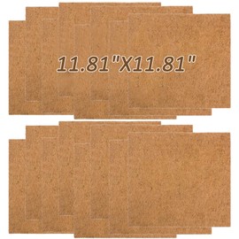 Hamiledyi Reptile Carpet Natural Coconut Fiber Tortoise Carpet Mats for Pet Terrarium Liner Reptile Supplies for Lizard Snake Chamelon Turtle Bedding Bunny Rabbit Mat (15*Sheets)