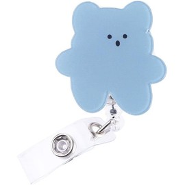 Blue Retractable Bears Badge Reel,Candy Color ID Card Clips Nurse Badge Holder for School Office Worker Doctor Nurse Badge Holders Identification Badges and Supplies Badge Holders