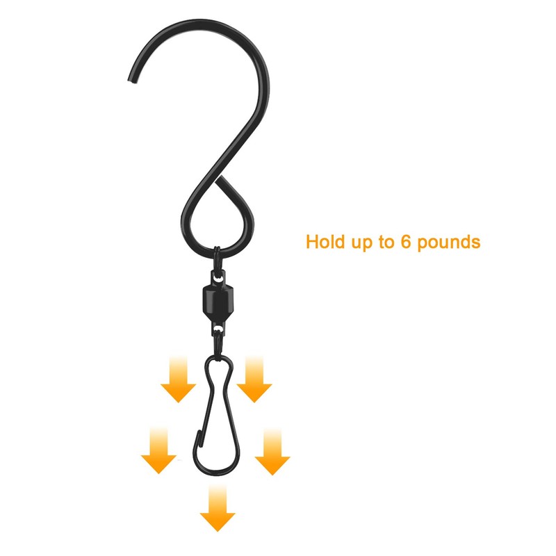 Alamic Swivel Hooks Clips for Wind Chimes Hanging Plants Wind