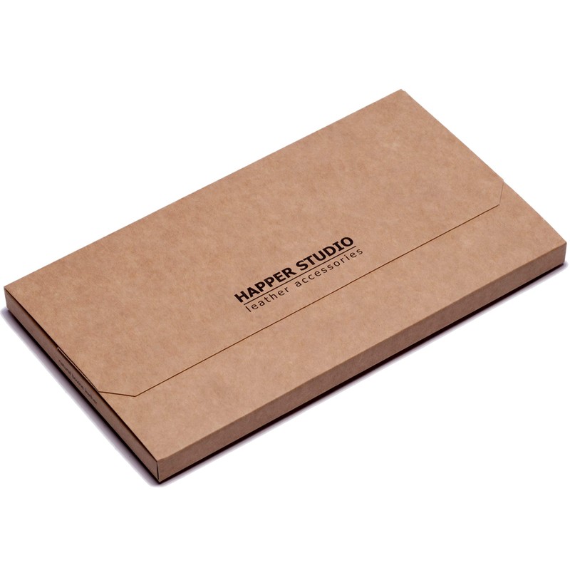 Brown and Blue Leather ID Card Holder Wallet Durable Storage