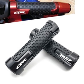 YIMOTO Motorcycle Grips 78 inch 22mm Universal Non Slip Handlebar Grips Aluminum Handle Grips for CBR 60F 125R 250R 400 CBR 600RR 900RR 954RR 1000RR FIREBLADE, Grips Black