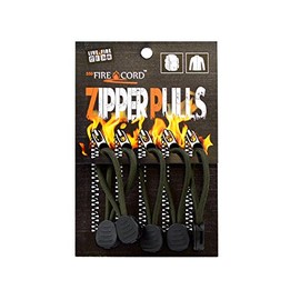 Bush Craft Firecord Zipper Pulls Olive Drab 02-03-550f-0014