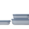 Mepal Circular Rectangle 3 Piece Set Low Nordic Blue Mepal