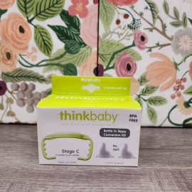 Thinkbaby Bottle to Sippy Conversion Kit Green 9-24 Months BPA Free - New