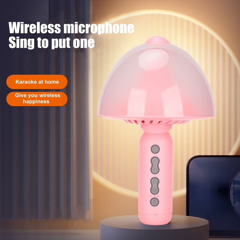 Bluetooth Wireless Karaoke Mic Night Light Bluetooth Microphone for Party