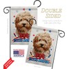 Breeze Decor Patriotic Shaggy Havanese Garden Flag Pack Dog Puppy